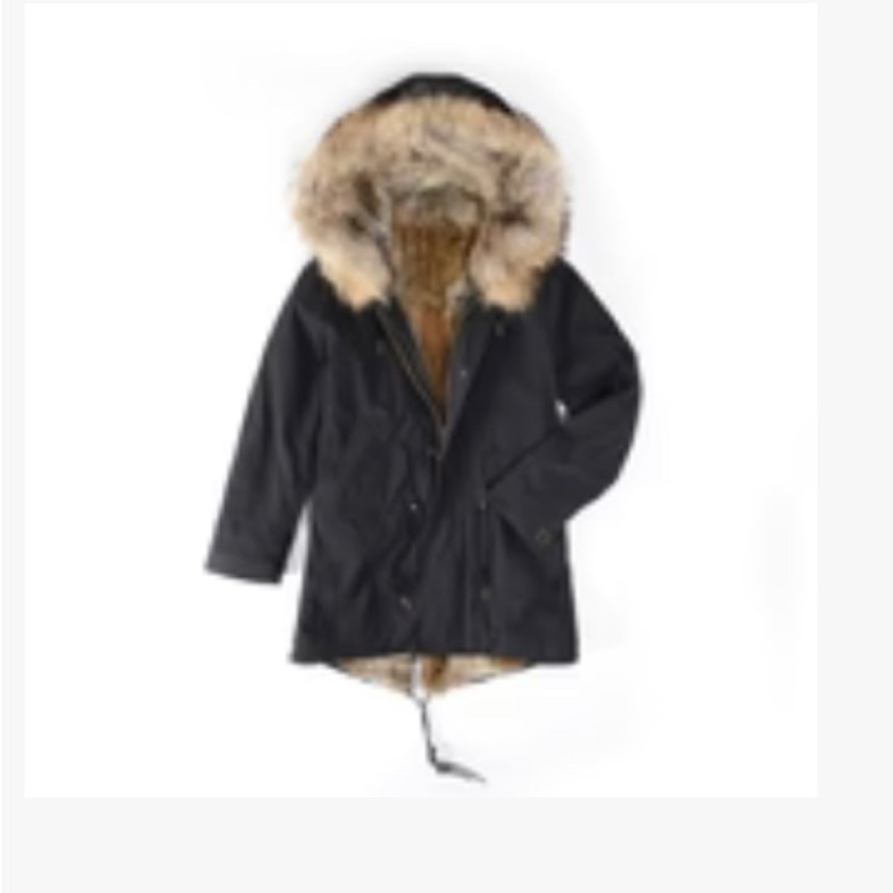 REAL RABBIT FUR COAT SIZE L